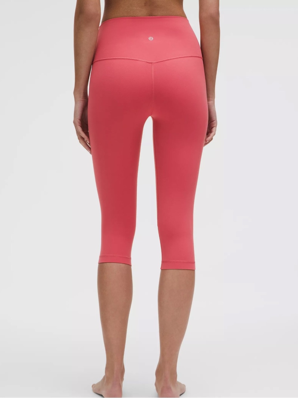 Coral Pink Active Capri Leggings - almost new, pink orange, Nulu soft fabric